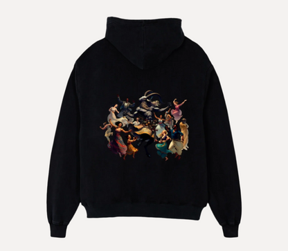 Dance of the Damned Luxury Oversized Graphic Hoodie